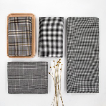 千鳥格布料格子西裝外套時裝面料英倫風闊腿褲半身裙衣服套裝面料