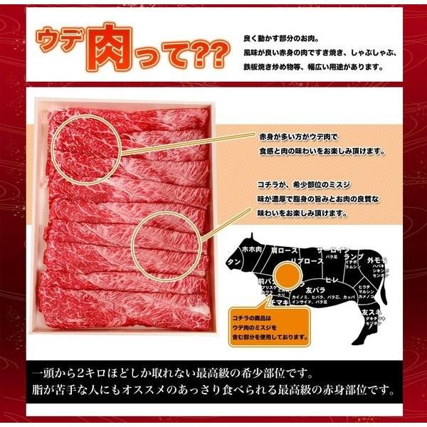 お歳暮 2023 松阪牛 牛肉 肉 和牛 A5等級 極上うでみすじスライス 400g お取り寄せ グルメ ギフト