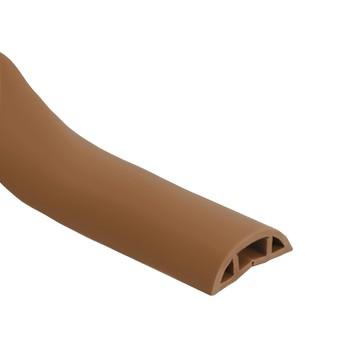 導線駭客 軟質配線槽/無痕阻燃絕緣電線壓條 4CM寬/3M  淺咖色  1條