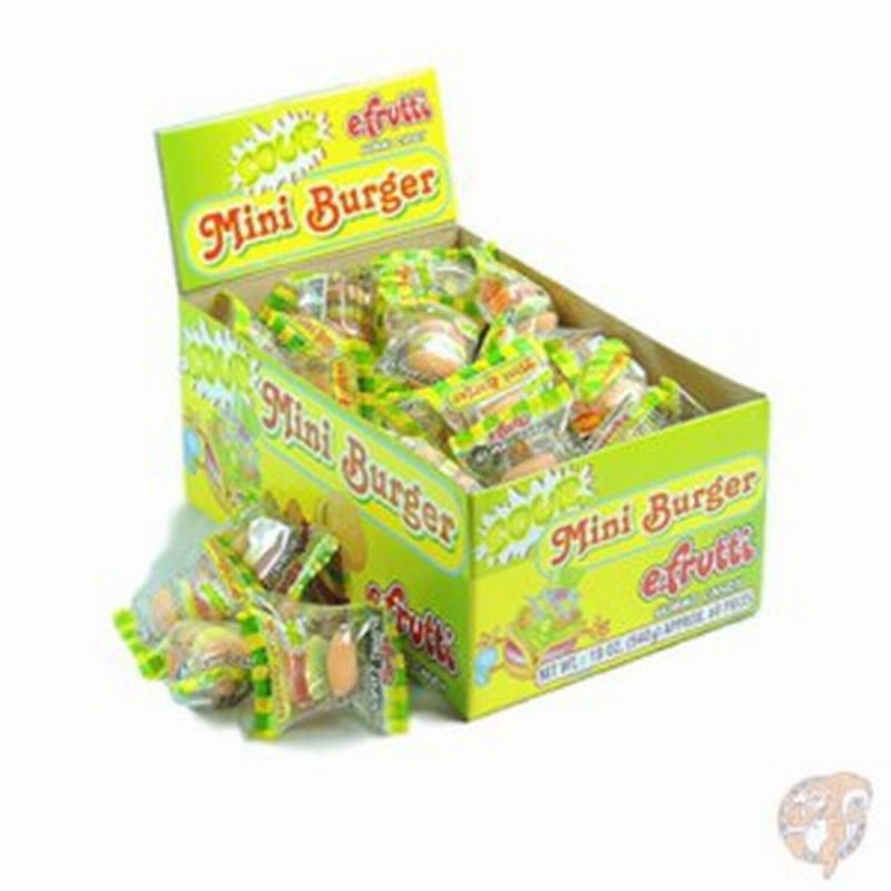 E Frutti グミ サワー すっぱいミニハンバーガー 箱 60個 シュガーキャンディ アメリカ かわいい お菓子 通販 Lineポイント最大1 0 Get Lineショッピング