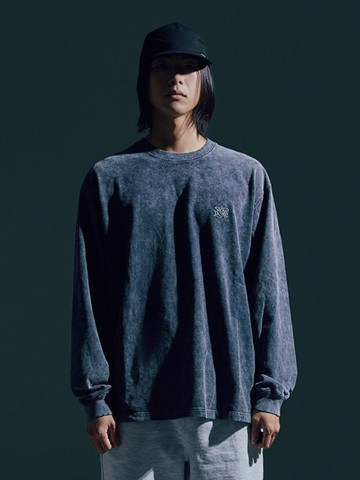 Pigment Dyeing Long Sleeve T-Shirt _ Black