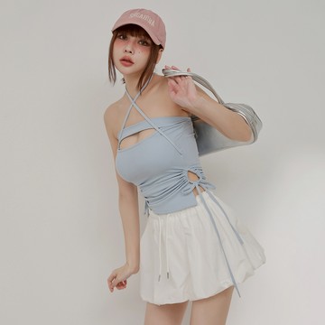 IN SHOP 辣妹繞脖綁帶Bra背心-共4色【KT224560】