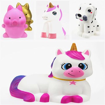 25cm慢回彈squishy超大號狗減壓玩具臥馬PU仿真模型擺件捏捏樂