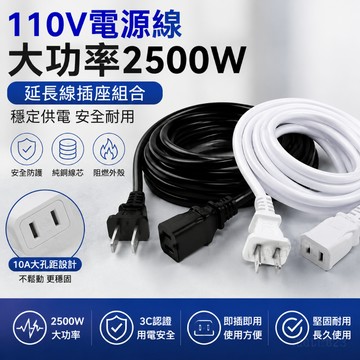 ✈速出貨🔥電源延長線電線插頭電瓶車充電插排二插風扇監控加長線二芯電源線yrb