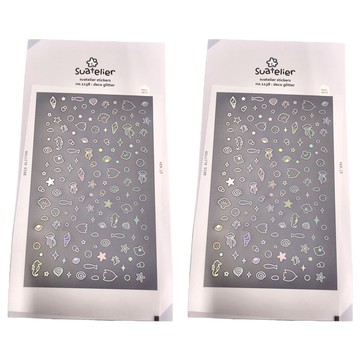 suatelier design 美甲貼紙套装 deco glitter  2組