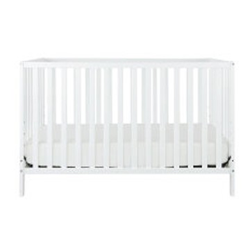 Rockland - 喬依思4合1環保漆實木嬰兒床-贈新款10cm床墊+護欄+輪子-經典白 (70x130cm)-升級木條底 附贈...