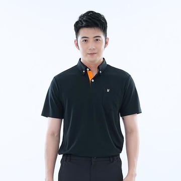 【遊遍天下】男款抗UV防曬吸濕排汗速乾機能POLO衫GS1041黑色 (M-5L 大尺碼)