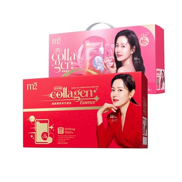 官網獨家【m2美度】超能膠原飲禮盒(30入/盒)+超能膠原水光飲禮盒(30入/盒)