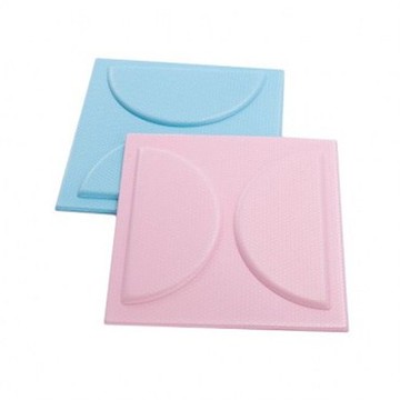 3D防撞壁飾貼墊6入 半圓 粉紅3入/藍3入30x30x1cm