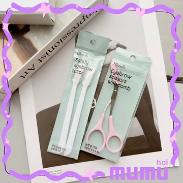 【mumu hoi】fillimilli 眉毛刀 兩入組 修眉刀 眉毛剪刀 Safety Eyebrow Razor