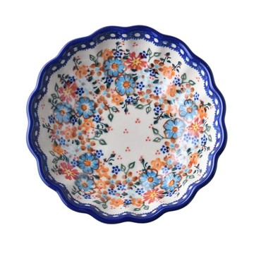 波蘭陶 蔚藍橙光系列 波浪盤 16 cm