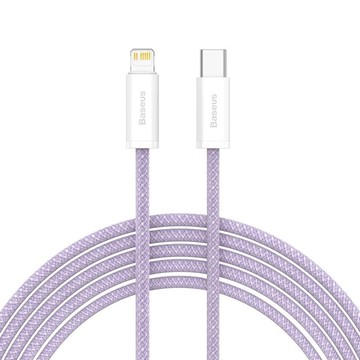 Baseus 倍思 靈動系列 快充/傳輸線 Type-C to iPhone 20W  2m  紫色  1條