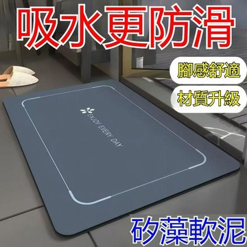 臺灣出貨🔥硅藻泥腳墊 軟式矽藻土地墊 浴室腳踏墊 吸水地墊 廁所地墊 防滑地墊 腳踏墊 地墊 矽藻 硅藻地墊