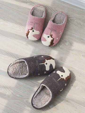 冬季日式保暖家居家用親子棉拖鞋防滑靜音室內木地板臥室拖鞋男女