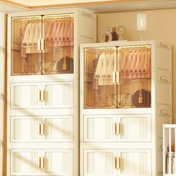 免安裝寶寶衣柜折疊式收納柜家用零食整理箱儲物柜多層兒童小衣櫥