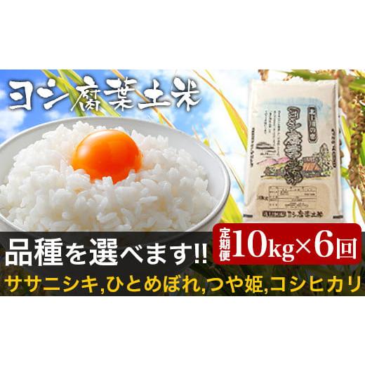 ふるさと納税 宮城県 石巻市 ＜定期便6回＞品種が選べる 令和5年産 ヨシ腐葉土米  ひとめぼれ 合計60kg