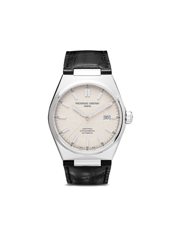 Frederique Constant - Highlife Automatic 41mm - men - stainless steel/Sapphire Crystal/Calf Leather - One Size - Silver