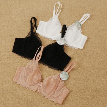 兔耳朵文胸圍蕾絲胸罩聚龍乳膠超薄內衣舒適透氣性感軟鋼圈113880