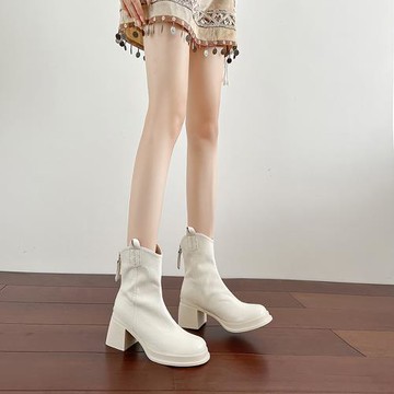 【LN】★真皮切爾西馬丁靴短靴(女鞋/低筒靴/跟靴/靴子)