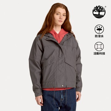 女款黑色寬版防潑水外套|A42AFW08