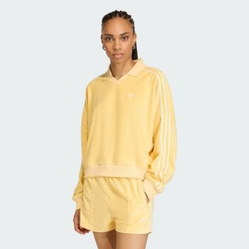 【adidas 愛迪達】 V 領長袖 POLO 衫 女 - Originals KD1399