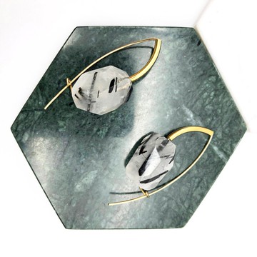 【蟬】和風瑪瑙14kgf耳環【Brush Stroke】獨一無二耳環 有型耳環