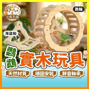 【小寵王國】鸚鵡實木玩具 鸚鵡盪鞦韆 旋轉跑輪玩具 搖擺鞦韆 啃咬玩具 寵物旋轉輪 小寵跑輪 益智玩具 運動玩具 海盜船