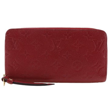 【日本直送】路易威登 LOUIS VUITTON Zippy Wallet 長夾 M60737 Monogram Empreinte 櫻桃紅 女性【二手品】