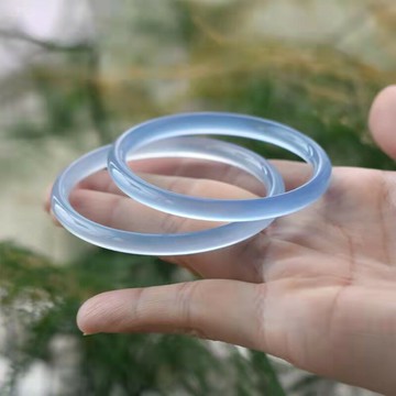 【玉鐲】天空藍冰種絕美美人條6mm