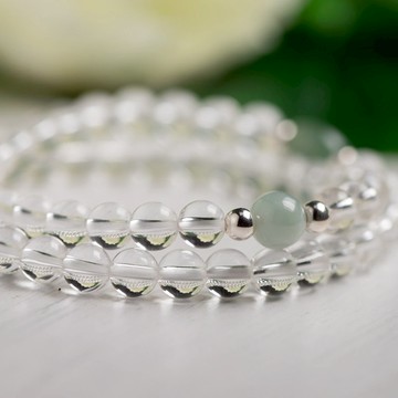 54念珠系列 6mm白水晶翡翠54顆念珠