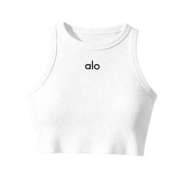 alo Aspire Tank 羅紋短版背心 白色 White