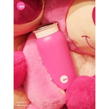 AKS保溫杯女生高顏值簡約直飲杯加厚304不銹鋼戶外真空保溫提手杯