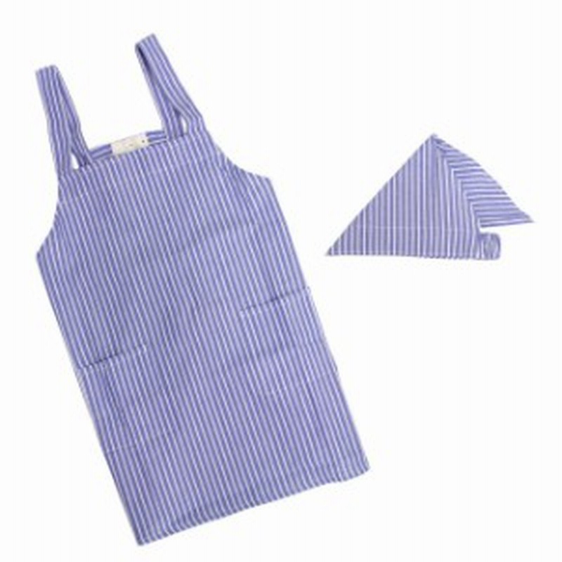 エプロン 子供用 キッズ ストライプ柄 三角巾付き H型 綿100 学校 給食 エプロン 男の子 女の子 三角布 エプロン2点セット 110cm130cm15 通販 Lineポイント最大1 0 Get Lineショッピング