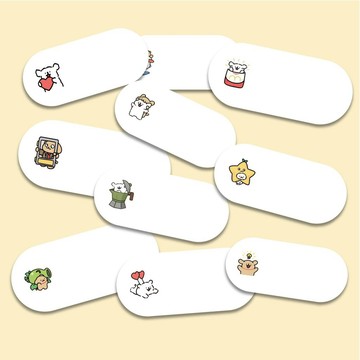 春季上新🌸桃園出貨🌸160貼線條小狗創意貼紙姓名卡通兒童可愛裝飾標籤手賬可寫字貼畫