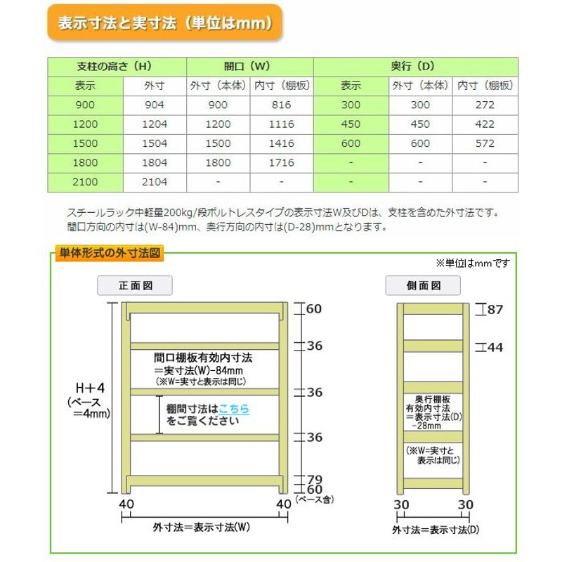 スチール棚 幅90×奥行60×高さ90cm 10段 単体 150kg/段 ボルトレス 重量