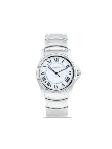 Cartier - 1990 pre-owned Cougar 33mm - women - stainless steel - One Size - White