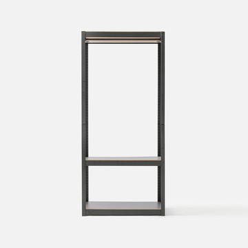 韓國SR角鋼三層衣櫥架 寬80x深40x高180公分(第三代) 黑 鋼鐵級荷重單層100公斤 書架 收納架 電器架 置物架