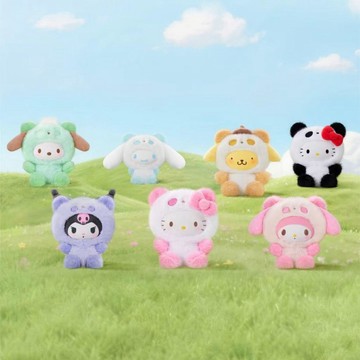 免運代購🎈正品TOP TOY 三麗鷗家族 彩色熊貓系列 盲盒 潮玩 搪膠 毛絨 擺件 掛飾
