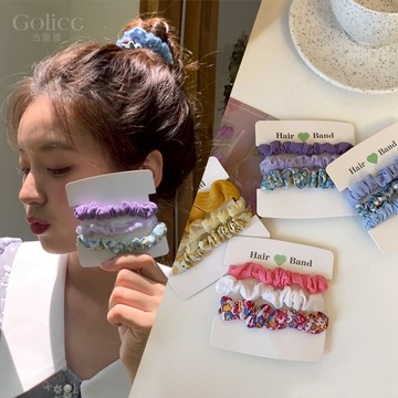 【Gulicc】古莉可 髮圈 森林系網紗小腸圈3入組