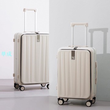 №漢克新前開式鋁製框架板載手提箱女士 20 英寸 TSA 密碼 Lo 行李箱 24 英寸時尚 Che