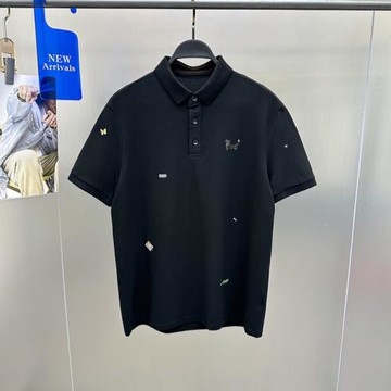 男夏季新款時尚休閑小狗刺繡商務翻領短袖POLO衫潮2161