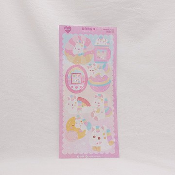 獨角獸星球 / 閃粉手帳貼紙 / No.64