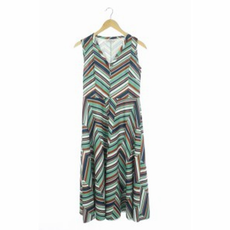 中古 マックス コー Max Co ワンピース ロング ノースリーブ ストレッチ フレア 総柄 M 緑 My Os レディース 通販 Lineポイント最大1 0 Get Lineショッピング