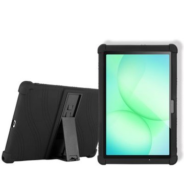 VXTRA 三星 Galaxy Tab A11+ 11吋 全包覆矽膠防摔支架軟套 保護套(黑)