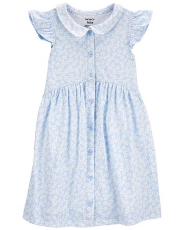Toddler Floral Button-Front Dress