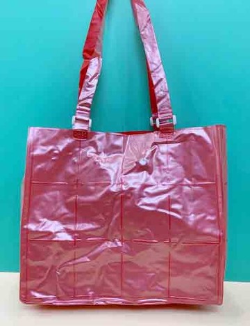 【震撼精品百貨】Hello Kitty 凱蒂貓~素面充氣側背防水提袋(無圖案)-粉#87933