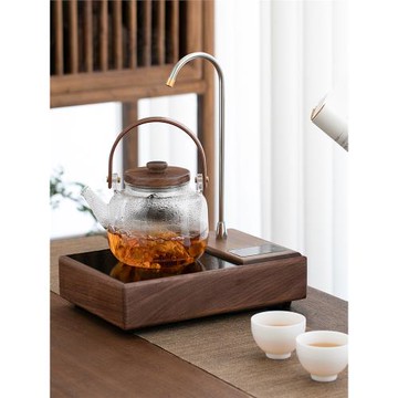 自動上水電陶爐煮茶器泡茶壺玻璃煮茶壺辦公室煮蒸茶器燒水壺家用