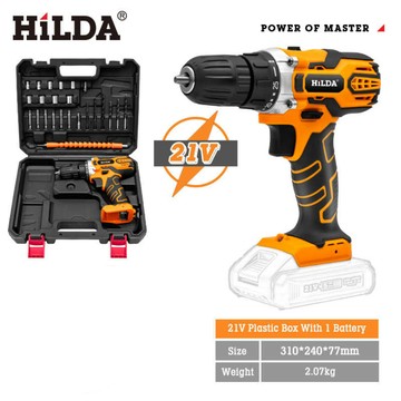 HILDA 21V 家用配備 雙電震動電鑽起子機