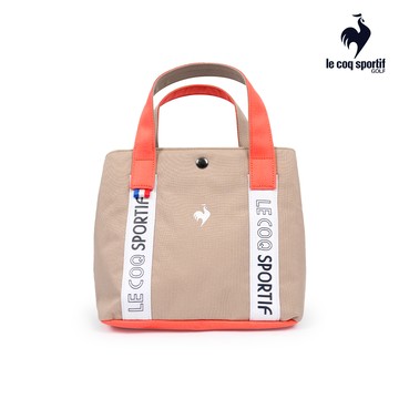 【LE COQ SPORTIF GOLF公雞高爾夫】網路獨家 女款卡其色簡約跳色小型收納袋 QLT0J545