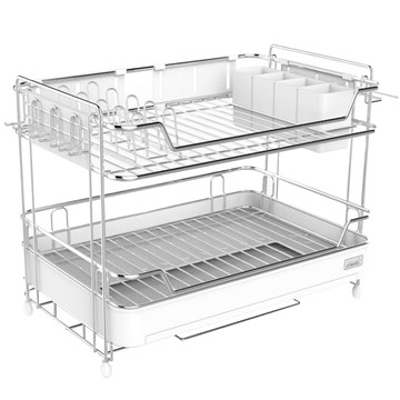 STAFIX Premium Plus 瀝水架  2層  1個  銀色